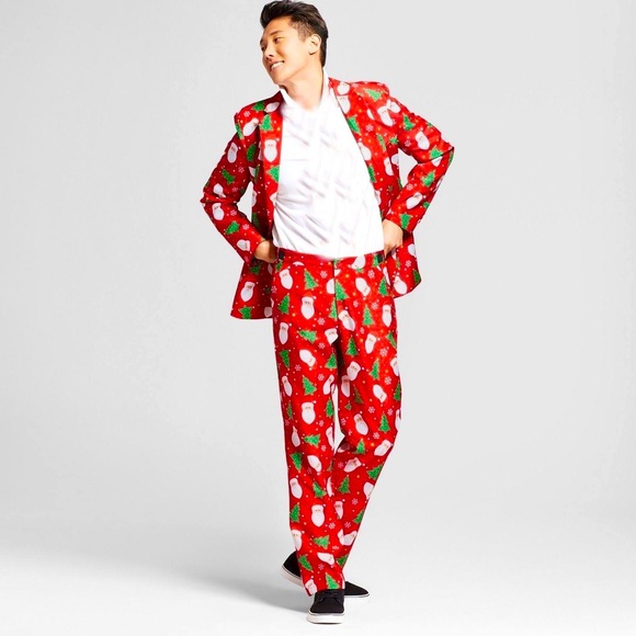 Suitmeister Other - Suitmeister Santa Christmas mens 2pc suit Blazer & dress pants Sz-S 34-36 J13